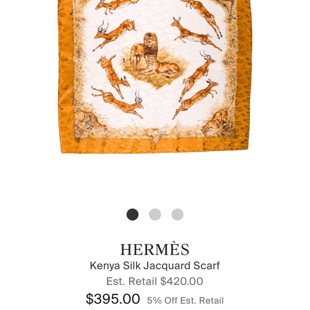 Vintage Hermés Kenya Scarf - Picture 6 of 11